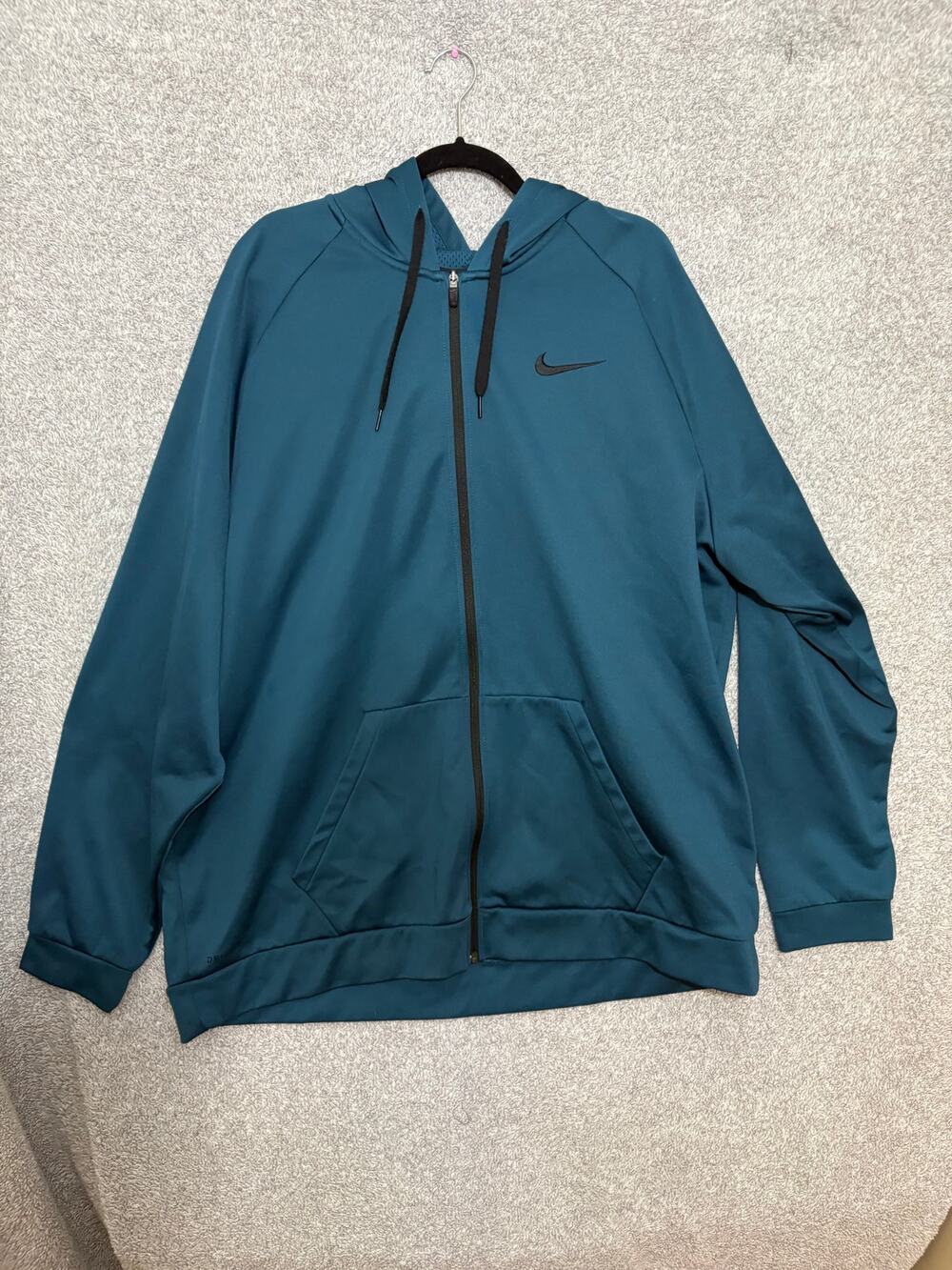 Nike Dri Fit 4XL Teal Full Zip Performance Hoodie Big Tall